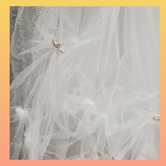 Cathedral Bridal Veils With Swarvoski Crystallized Sequins - Picture 3 of 16